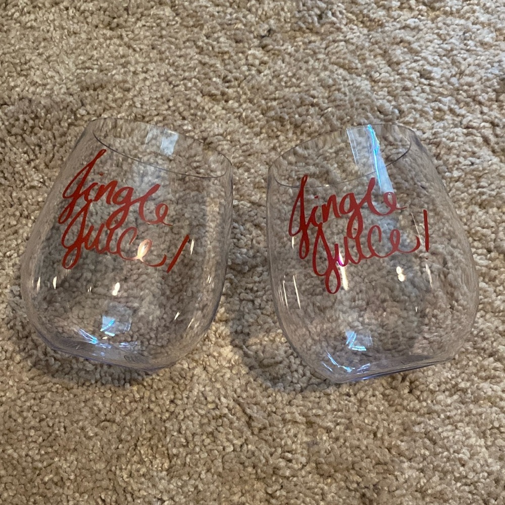 NWT - Two plastic, never used, “Jingle Juice” cups